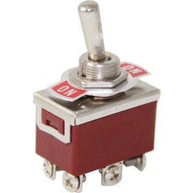 Resim Ayt Ic-157 Toggle Switch 6 Pin On Off Aç Kapa 12 Mm Anahtar Buton 