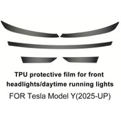 Resim Elmpaly Kungkıc Tesla Model Y 2025 Şömine Ön Far Drl Koruma Filmi Sol Sağ Sürüş 5 Adet 