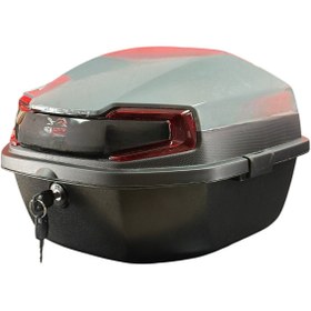 Resim GİZA MOTOR Motosiklet Arka Çanta 33 Lt Kapasite Metalik (Parlak) Koyu Nardo Gri 