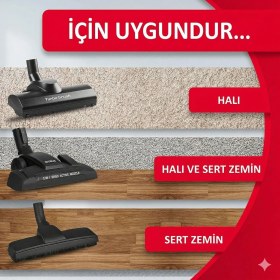 Resim Arnica Turbo Başlık ve Güçlü Emiş Destekli Toz Torbasız Elektrikli Süpürge Hepa Filtreli Ultra Sessiz Uzaktan Kumandalı Cihaz 