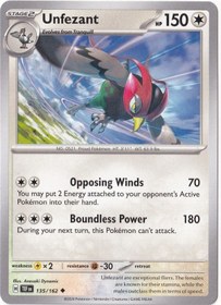 Resim Unfezant 135/162 - Temporal Forces - Pokemon Kartı Mint 