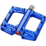 Resim motosergen Kereachy 3 Rulmanlı Ultralight Alüminyum Alaşımlı Mtb Bmx Geniş Platform Bisiklet Pedalı Mavi 