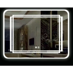 Resim Brat 50x70 Ekstra Led Işıklı Buğu Çözücülü Dokunmatik Led Ayna Şeffaf 