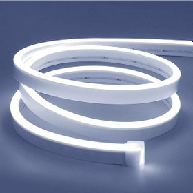 Resim 12V Esnek Neon Şerit Led 5 Metre - Beyaz 