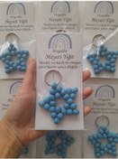 Resim BEBE MAVİSİ YILDIZ ANAHTARLIK 25 ADET SÜNNET BEBEK HEDİYELİKLERİ Mavi 