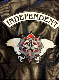 Resim Özden Nakış Motorcu Büyük boy sırt patch takım 