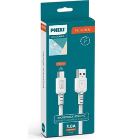 Resim Phixi CB415M Basic 1 M Micro USB Şarj ve Data Kablosu Beyaz 