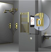 Resim Radiva HAITI Elektirikli Havlupan 500x1000 Düz Altın (KTX4 Termostat) 300W Spiral Kablolu 