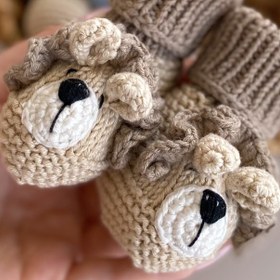 Resim Amigurumi Tulumlu Aslan Bebek Seti - Patik 