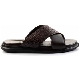 Resim Bambi Kahve Leather Erkek Terlik E04433045043 Kahve 