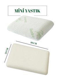 Resim Simple The Pillow Ortopedik Mini Yastık Memory Foam Hafızalı Yastık Boyun Yastığı Seyahat Yastığı Bebek Araba Yastığı Bej - Beyaz 