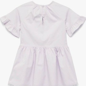Resim Koton Fiyonklu Lila Kız Bebek Elbise 6smg80027aw Lila 