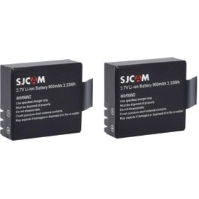 Resim Gplus Sjcam 4000 5000 M10 3.7v 900 Mah 2li Batarya Pil Seti 