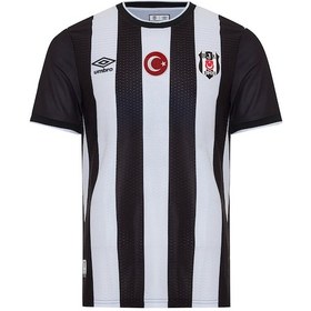 Resim Beşiktaş Umbro Lisanslı Çubuklu Forma Siyah - Beyaz 
