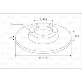 Resim ARKA FREN DISK AYNASI CONNECT 1.8TDCI 02-13 ABSLI VALEO 297844 OEM 
