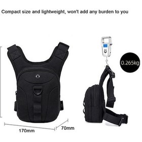 Resim Novahub Çok İşlevli Su Geçirmez Motosiklet Bacak Çantası - Bel Ve Göğüs Hizasında Taşınabilir Siyah 