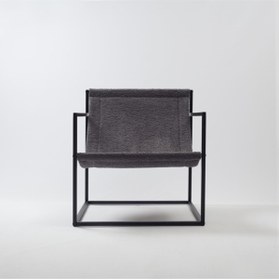 Resim Fineroom Living " Bernie Chair " Metal Koltuk (antrasit) 
