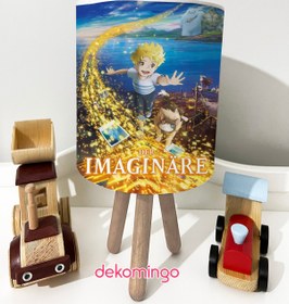 Resim dekomingo Imagirane Karakter Desenli Bebek Çocuk Odası Masaüstü Abajur 