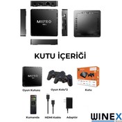 Resim Genel Markalar Android TV Box 10K Ultra HD 2Gb Ram 16+64Gb Hafıza + 40139 Retro Oyunlu Konsol M8pro 
