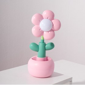 Resim Livava Papatya Masa Lambası ve Kalemlik, Pembe, 22x8 