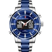 Resim Hanyang Tam Mavi Lıge Saatler Erkekler Için Lüks Marka Spor Kuvars Kol Saati Su Geçirmez Askeri Dijital Saat Çelik Erkek Izle Relogio Masculino (Yurt Dışından) 