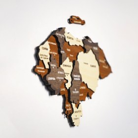 Resim Honduras Haritası Ahşap Duvar Dekoru - Ahşap, 3D ve Çok Renkli Harita - 60x36 cm 