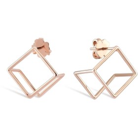 Resim Piano Jewellery 14 Ayar Altın Cabaret Geo Küp Küpe 