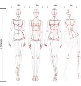 Resim Galaxxy Moda Çizim Cetvel Kroki Şablonu Dikiş Cetveli, B (Yurt Dışından) 