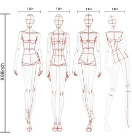 Resim Galaxxy Moda Çizim Cetvel Kroki Şablonu Dikiş Cetveli, B (Yurt Dışından) 