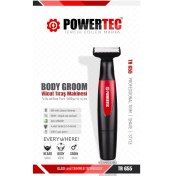 Resim Powertec Tr-655 Vücut Tıraş Makinesi (Body Groom) Çift Bıçak - Sıfıra Yakın Kesim 