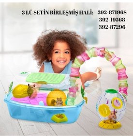 Resim Imac - 491 - Yo-yo Plus Plastik Hamster Kafesi - Ilkestor - Mavi 54x39x27cm 