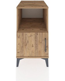 Resim Kronos Komodin 2 Raflı Tek Kapaklı 44x59x80 Çam-çam Atlas Çam 