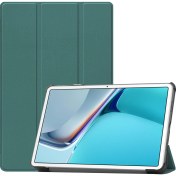 Resim LRtools Huawei Matepad 11 (2021) Koruyucu Durumda Darbeye Pu Deri Tablet Kabuk Üç Katlı Standı Kapak Desteği Otomatik Uyandırma / Uyku - Yeşil (Yurt Dışından) 