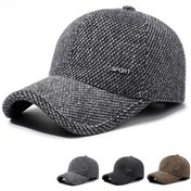 Resim Sonbahar/Kış Erkek Ayarlanabilir Kulak Korumalı Beyzbol Şapkası, Kalınlaştırılmış Nefes Alabilir Polyester, Sadece Elde Yıkama, Esnek Olmayan Uygunluk - Açık Hava Sıcak Binicilik Şapkası 