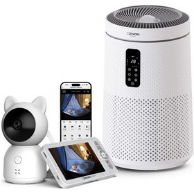 Resim Akıllı Bebek Kamerası ve Hava Temizleyici Gece Lambalı 