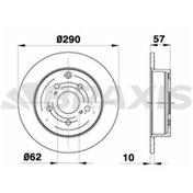 Resim BRAXIS ARKA FREN DISK AYNASI HAVALI COROLLA 1.6 1.8 2.0 VERSO D 4D 0409 290X5 