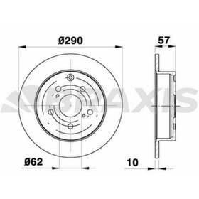 Resim BRAXIS ARKA FREN DISK AYNASI HAVALI COROLLA 1.6 1.8 2.0 VERSO D 4D 0409 290X5 