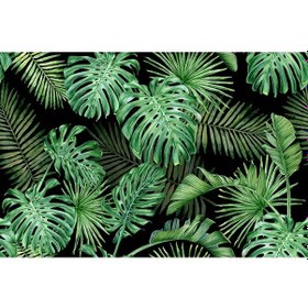 Resim Tropikal Yapraklar Duvar Kağıdı (360365510) 