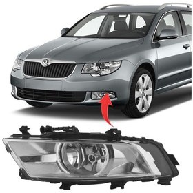 Resim Skoda Superb Sol Sis Farı Beyaz Tek Duylu 2012-2014 3T0941701C 