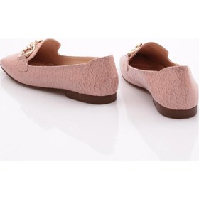 Resim Dgn Y015 Kadin Düz Burun Babet Somon Balık Sırtı 