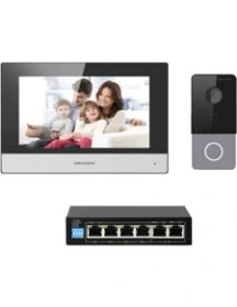 Resim Hikvision Silver Seri Villa Tipi IP Görüntülü Diafon Kapı Seti - Güvenlik ve Konforun Buluşması 