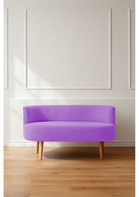 Resim Azra Mobilya Sydney Modern İkili Koltuk Kanepe Modern Welsoft Yumuşak Kumaş Lila Lila 
