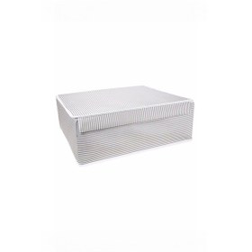 Resim Fullamoda Çizgili Çok Amaçlı 50 X 40 X 19 Cm Baza Hurç 23MZCC7449188654_Gri 