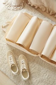 Resim Ocean Home Textile Bej Balıksırtı Ayakkabı Taşıma Seyahat Çantası 36 x 41 x 20 cm 