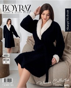 Resim Boyraz 0047 Kadın Sharpi Welsolf Sabahlık Siyah 