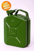 Resim Badem10 Metal Benzin Bidonu 5 Litre Akaryakıt Mazot Taşıma Doldurma Depolama Bidonu Dayanıklı Bidon 