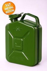 Resim Badem10 Metal Benzin Bidonu 5 Litre Akaryakıt Mazot Taşıma Doldurma Depolama Bidonu Dayanıklı Bidon 