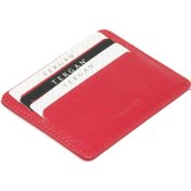 Resim Kırmızı Deri Unisex Kredi Kartlık - S1KK00001050-C71 