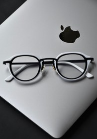 Resim LOOKUP NEW Ophelia Unisex Kadın Erkek Mavi Işık Korumalı Blue Block Şeffaf Beyaz Yeni Sezon Oval Vintage Gözlük 