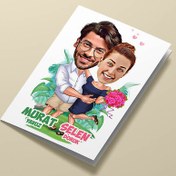 Resim Seni Her Zaman Seveceğim Karikatürlü Tebrik Kartı 